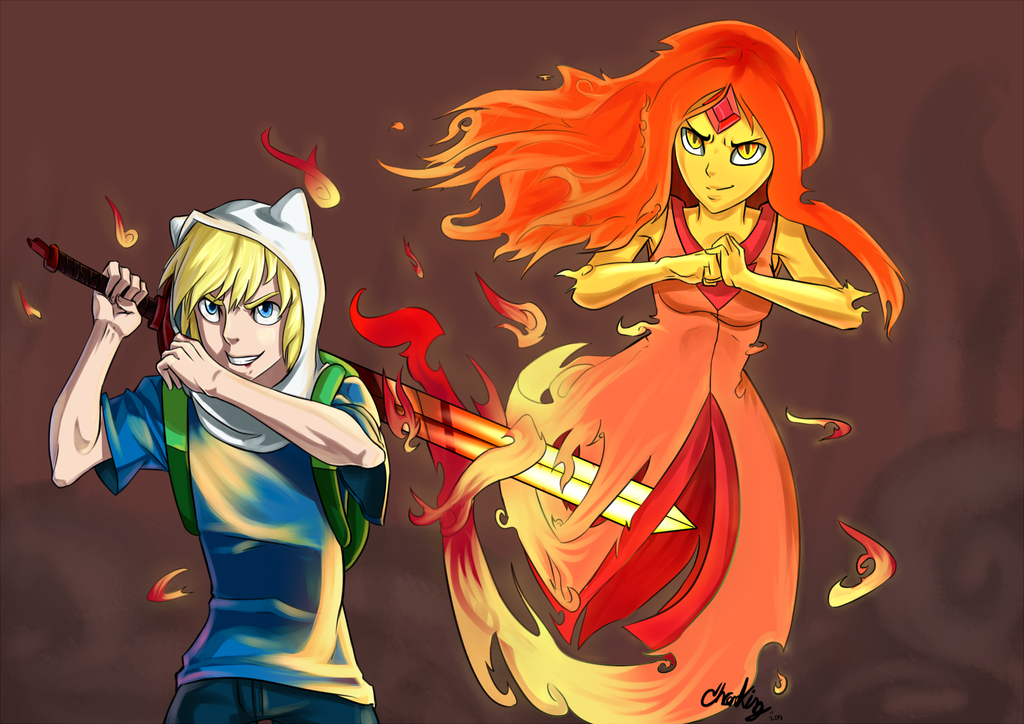Adventure Time Finn And Flame Princess Chrono King Hnj