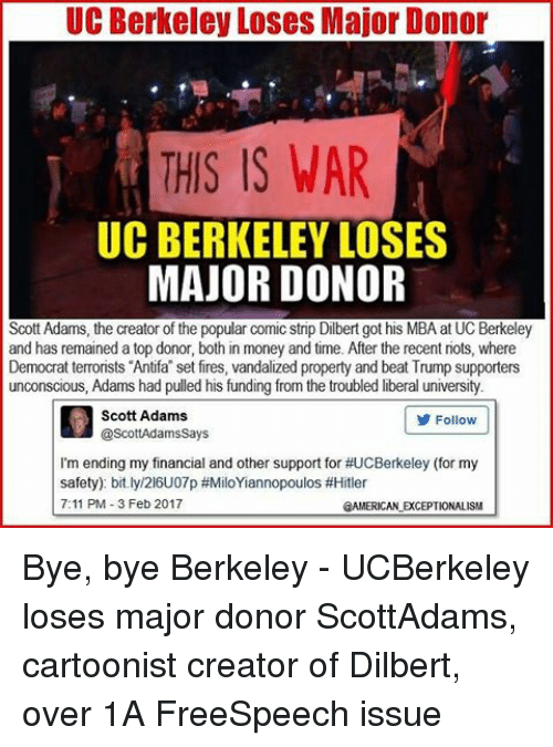 Memes And Uc Berkeley Uc Berkeley Loses Major Donor This